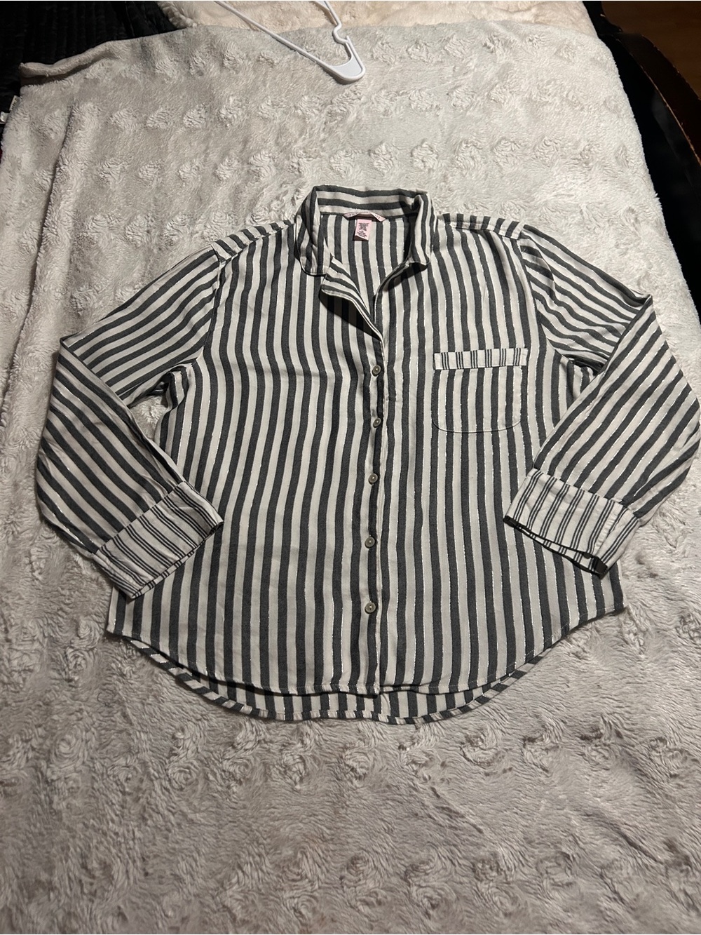 Victoria’s Secret PJ Long-sleeved Stripped Shirt Medium